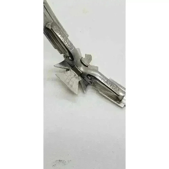 Vtg Hondo Clip Shirt Collar Tie Southwest Eagle & Rainbow Hematite Wil-Aren - Picture 3 of 5